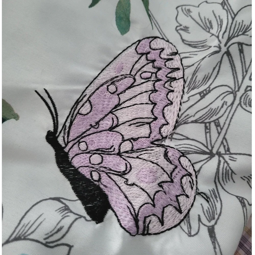 Pioneer Woman Blooming Bouquet Pillow Sham 2 King Butterflies Floral Cottagecore